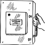 Image vectorielle de l'interrupteur général en cours d'utilisation