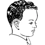 Immagine vettoriale di taglio di capelli medio