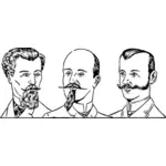 Men's hair styles vector illustration