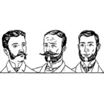 Vector afbeelding van oudere mannen met baard