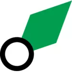 Nautiske symbolet for en port bøye vektorgrafikken
