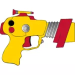 Ilustração em vetor de arma espacial amarelo e vermelho