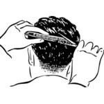 Finputsning till mannens hår vektor illustration