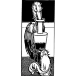 Cigogne en image clipart vectoriel urn