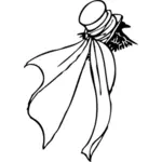 Vektorový obrázek ptáka s kloboukem na hlavě