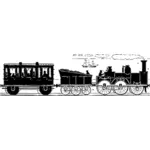 वेक्टर छवि 19 वीं शताब्दी ट्रेन