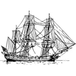 Image vectorielle de corvette navire