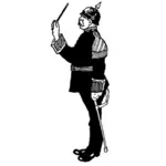 German military band conductor vector graphics