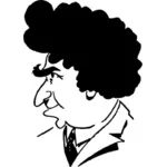Портрет Джованни Мартинелли карикатура векторное изображение