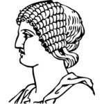 Antik Yunan kısa saç modeli vektör görüntü