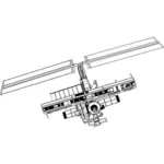 ISS ritning vektor illustration