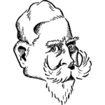 Vector drawing of kaiser Wilhelm
