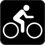 骑自行车的地区矢量图像象形图