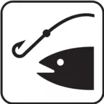 US National Park Maps pictogram for an angling area vector image