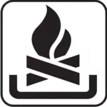 US National Park Maps pictogram for open fire area vector image