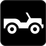 Piktogramm für offene Dach-Auto-Tour-Vektor-Bild