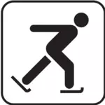 US National Park Maps pictogram for an iceskating rink vector image