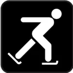 Pictogram for ice skating ground only vector image