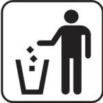 US National Park Maps pictogram for a trash bin vector image