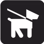 Piktogramm für Hunde auf Blei nur Vektor-Bild