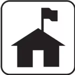 अमेरिकी राष्ट्रीय पार्क मैप्स pictogram रेंजर स्टेशन वेक्टर छवि के लिए