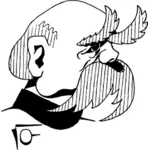 Ilustración vectorial de Otto von Bismarck