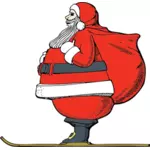 Ski Santa vektorgrafikk