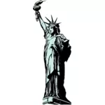 Liberty vektör küçük resim heykeli