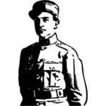 Vector clip art of officer