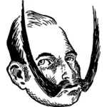 Vector illustration of Wilhelm II