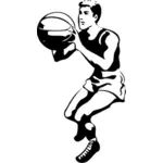 Basket spelaren vektor ClipArt