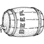 Grafika wektorowa beczki piwa