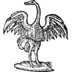 鳥の彫刻のベクトル