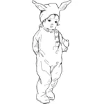 Bunny suit front vector image