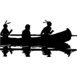 Canoe silhouette clip art