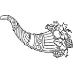 Vector image of horn of plenty