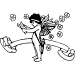 Cupid with list vector image