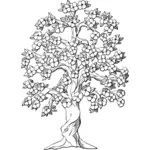 Bloeiende boom vector afbeelding