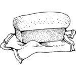Ilustração vetorial de pão fresco