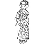 Vektor-ClipArts von starren geisha