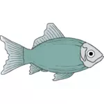 Ikan biru generik vektor ilustrasi