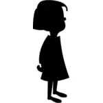 Mädchen-Vektor-silhouette