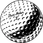 Golf ball vektor grafis