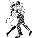 Couple dancing vector clip art