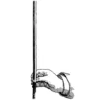 Vector image of hand holding violin bow