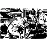 Factory scene vector illustration