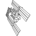 Parte de dibujo vectorial de estación espacial internacional