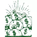 Money bags vector illustration