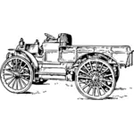 Gambar vektor truk ringan tua