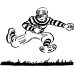 古い時間のフットボール選手のベクトル画像